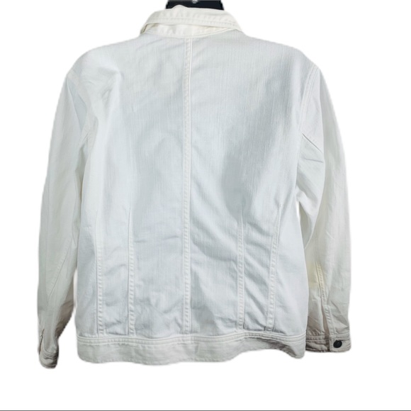 Liz Claiborne white jean jacket - Picture 2 of 8